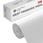 White Heat Transfer Vinyl Roll - 12ich x 20Feet White Iron on Vinyl Roll, White HTV Vinyl for T-Shirt Clothing and Other