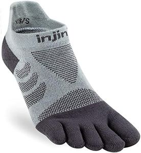 Injinji Women's Ultra Run No-Show Socks Sports Socks, Slate, Small