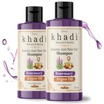 Khadi Rosemary & Argan Oil Keratin Anti Hair Fall Shampoo with Biotin & Jojoba Seed Oil | 420 ML (Pack of 2)