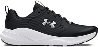 Under Armour Men's UA Charged Commit TR 4 Lightweight Running Shoes with Cushioning, Breathable Sports Shoes for Men, Black Anthracite White, 10 US