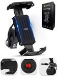 CASON -Mobile Holder for Bikes/Cycle Phone Holder Mount,Anti-Shake Design,Switch Lock Behind,Cushioning Pads,360° Rotation for Handlebar Compatible with All Phones for Maps,GPS Navigation(Black)