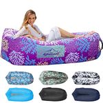 AlphaBeing Inflatable Lounger – Premium Inflatable Hammock for Beach, Traveling, Camping, Picnics – Blow Up Air Hammock for Kids and Adults – Outdoor Bean Bag Chair – Lightweight and Compact Design