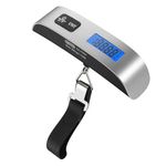 Luggage Scale: 110lb/50kg Backlight LCD Display Portable Handheld Electronic Scale - Dr.meter Balance Digital Postal Luggage Hanging Scale with Rubber Paint Handle,Temperature Sensor, Battery Included