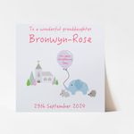 Personalised Christening Card for a girl, daughter, goddaughter, granddaughter, niece or sister.