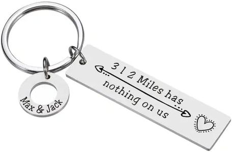 PETSAVIOUR Drive Safe Reminder Keychain Customized Couple Gift, Husband Boyfriend Birthday, New driver Pendant, Best Friend Girlfriend Wife for Him Her (Silver)