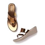 Marc Loire Women Round Toe Wedge Heel Sandal for Casual Wear (Copper, 6)