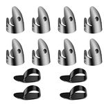 AIEX 12pcs Adjustable Finger Plectrum Thumb Picks Set Includes 8pcs Silver Stainless Steel Finger Picks and 4pcs Plastic Thumb Picks for Guitar Banjo Harp Bass