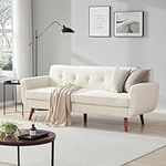 Tbfit 78" W Linen Sofa Couch, Mid C