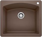 BLANCO, Café Brown 440208 DIAMOND SILGRANIT Drop-in or Undermount Kitchen Sink, 25" X 22"