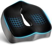 POOTACK Seat Cushion, Memory Foam Office Chair Cushion, Supportive Seat Cushion Non-Slip Car Seat Cushions, Cushion Pad for Gaming Chair, Long Sitting