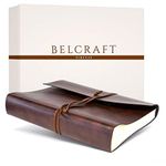 BELCRAFT Tivoli Large Recycled Leather Photo Album, Memory Photo Album A4 (23x30 cm) Brown