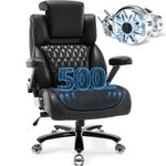 500lbs Big and Tall Office Chair with Adjustable Headrest&Wide Mesh Seat - Ergonomic High Back Computer Chair with Lumbar Support, 3D Flip Arms Plus Size Wheels - Large Executive Desk Chair for Adults