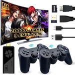 Upgraded Model Wireless Retro Game Stick, Retro Video Game Console, 9 emulators, (64G), with Over 20000 Built-in Electronic Games, 4K HDMI Output, Dual 2.4G Wireless Control Plug and Play Retro Game