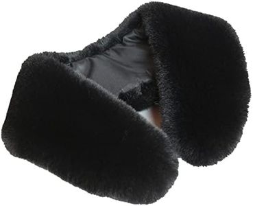 Joyci Fashion Women's Faux Fur Collar Winter Warm Neck Shawl Scarf Collar (Black)