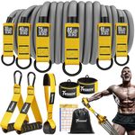 WOQQW Heavy Resistance Bands, 350lbs Resistance Bands Set for Men, Exercise Bands with Handles, Door Anchor, Weights Workout Bands for Muscle and Strength Training - Home Gym Workout Equipment