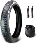 20x4.0 Fat Bike Tire, Replacement Bike Tires with Tube, Mountain Bike Tires Kit, Road Bike Tire, Foldable Snow Bicycle Tire MTB Bicycle, Easy Installation, Valve 32mm, 30PSI(200kpa) (1 Pack)