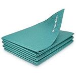 Navaris Foldable Yoga Mat for Travel - 4mm Thick Exercise Mat for Yoga, Pilates, Workout, Gym, Fitness - Non-Slip Folding Portable Outdoor Camping Mat