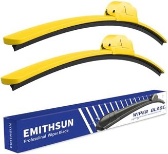 EMITHSUN OEM QUALITY 26" + 18" Premium All-Seasons Durable Stable And Quiet Yellow Windshield Wiper Blades (Set of 2)