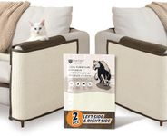 Panther Armor Sisal Scratching Mats for Cats [2pcs of Left & Right Arm in Brown] Furniture Protector from Cat Scratch - Scratch Pads - Couch Covers