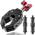 Super Clamp with 1/4 to 3/8 Standard Metal Stud for Photography Studio Video Lighting Camera Crab Plier Clip Mount for Camera, DSLR Camera, LED Lights, Mic, Wireless Flash Receivers, Triggers