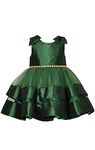 Bonnie Jean Holiday Christmas Party Dress for Baby Toddler Little and Big Girls, Green, 6X