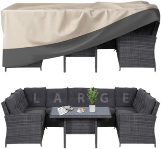 Extra Large Patio Furniture Covers Waterproof Heavy Duty, 180"x96"x28" Large Outdoor Dining Table and Chair Covers, Anti-UV, General Purpose Outside Sectional Sofa Set Cover