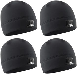 POWERCAP LED Hat Light 150 Lumens Rechargeable Fleece Beanie with Bright Built-in Headlamp Waterproof LED Warm One Size Cap
