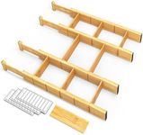 SpaceAid Bamboo Drawer Dividers wit