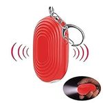 Personal Safe Alarm, Safesound Keychain, LED Light Lamps, 130 dB, Pocket Guardian Emergency Personal Alarm for Women, Seniors and Kids, Red