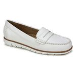 WHITE MOUNTAIN Women's Brianna Penny Loafer, 4 UK White