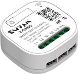 SWYAM® 2-Gang WiFi Smart Switch - Made In India (1-Year Warranty), Electrical Safety, No Hub Required, Supports Alexa & Google, 2-Way Control, 16A Load