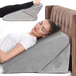 Bed Wedge Pillow - Adjustable 9&12 Inch Folding Memory Foam Incline Cushion System for Legs and Back Support Pillow - Acid Reflux, Anti Snoring, Heartburn, Reading – Machine Washable