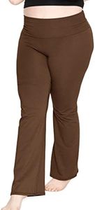 STRETCH IS COMFORT Women's Yoga Pants All Brown 6X