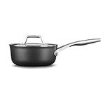 Calphalon 2029658 Premier Hard-Anodized Nonstick 2.5-Quart Saucepan with Cover, Aluminum, Black