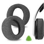 Geekria Comfort Linen Replacement Ear Pads for Sony PlayStation 5 PULSE 3D, PS5 PULSE 3D Wireless Headphones Ear Cushions, Headset Earpads, Ear Cups Cover Repair Parts (Grey)