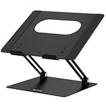 Besign LS10 Aluminum Laptop Stand, Ergonomic Adjustable Notebook Stand, Riser Holder Computer Stand Compatible with Air, Pro, Dell, HP, Lenovo More 10-14" Laptops (Black)