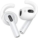 Gcioii 3 Pairs AirPods 3 Ear Hooks Covers [Added Storage Pouch] Anti Slip Wings Ear Covers, Grip Tips Accessories Compatible with Apple AirPods 3rd Generation (White, Medium)