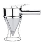 GOTOTOP Stainless Steel Piston Funnel Pancake Batter Dispenser Syrup Funnel for Baking Pancakes Waffles Crepes and Cupcakes for Portioning Liquids