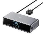 Anker Prime Docking Station (DL7400), 14-Port Triple Display with DisplayLink, 140W Max, Smart Display, Built-in Cooling Fan, Up to 8K, for macOS and Windows (Install The Latest DisplayLink Driver)