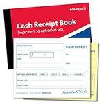 Ocean Pads Cash Receipt Book for Small Business, School, Charity, Self Employed, A6 50 Duplicate Sets (70147)