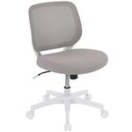 Realspace® Adley Mesh/Fabric Low-Back Task Chair, Gray/White, BIFMA Compliant