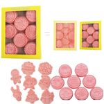 Christmas Cookie Cutters with Plunger Stamps Set, Snowman Santa Claus Christmas Tree Reindeer Cookie Cutters,3D press fondant cookie mold,16-Piece Set