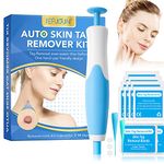 Uocasi Auto Skin Tag Removal Tool Kit，2 in 1 Skin Device，2mm to 8mm Auto Wart Remover，Safe & Painless & Easy Remover Clear Skin Tag & Mole at Home,with 40 Removal Bands & 10 Cleansing Wipes