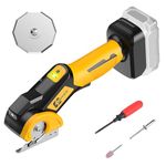 Cordless Electric Scissors Fit for DeWALT 20v Max Battery 440RPM Rotary Cardboard Cutter For Fabric Carpet Plastic(Battery not included, Added replacement blade)