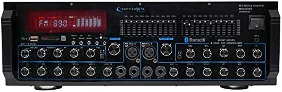 Technical Pro MM2000BT Powered Bluetooth Microphone Mixer Amplifier Amp SD, USB