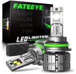 FateEye 9004 Fog Light Bulb - 900% Brightest 90000LM 6500K Cool White, IP68 Waterproof Plug and Play Fan Cooling, Pack of 2