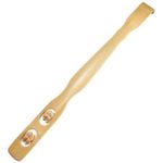 Alexvyan 18 inch Long Wooden Bamboo Massager Itching Back Scratcher,Body Relaxation with Body Stick Roller for Neck/Back/Shoulder Massager, Wood Back Scratcher Long Handle