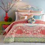 Jessica Simpson Amrita Medallion Comforter Set Queen Coral