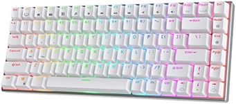 RK ROYAL KLUDGE RK84 Pro RGB 75% Triple Mode BT5.0/2.4G/USB-C Hot Swappable Mechanical Keyboard, 84 Keys Wireless Gaming Keyboard with Aluminum Frame, Clicky Blue Switch