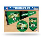 Rico Industries NBA Basketball Boston Celtics 2024 NBA Champions Team Magnet Set 8.5" x 11" - Home Décor - Regrigerator, Office, Kitchen